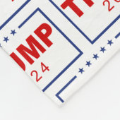 トランプ2024クラシック長方形ロゴ フリースブランケット (角)