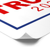 トランプ2024クラシック長方形ロゴ ポスター (角)