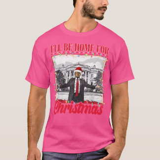 トランプ2024クリスマスサンタの家に帰るおもしろい Tシャツ