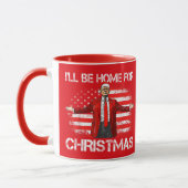 トランプ2024クリスマスレッドの家に帰る マグカップ (左)