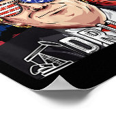 トランプ2024サポーターのシャツドリルベビードリルブラック ポスター (角)