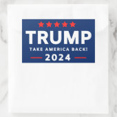 トランプ2024ステッカー 長方形シール (バッグ)