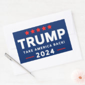トランプ2024ステッカー 長方形シール (封筒)