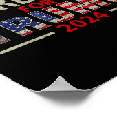 トランプ2024ティー用のごみ – トランプのサポーター ポスター (角)