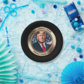 トランプ2024テイクアメリカバックノベルティ ペーパープレート (パーティー)