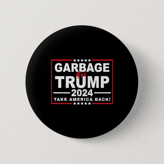 トランプ2024トランプおもしろいサポーター2用ごみ 缶バッジ (正面)