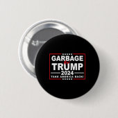 トランプ2024トランプおもしろいサポーター2用ごみ 缶バッジ (正面&裏面)