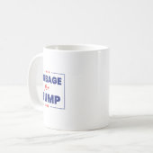 トランプ2024トランプおもしろいサポータ用ごみ1 コーヒーマグカップ (正面左)