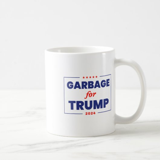 トランプ2024トランプおもしろいサポータ用ごみ1 コーヒーマグカップ (右)