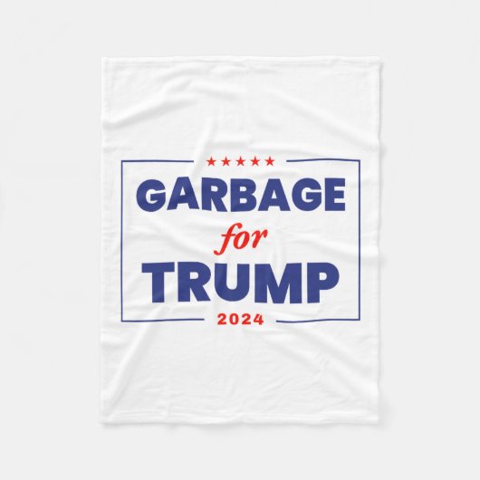 トランプ2024トランプおもしろいサポータ用ごみ1 フリースブランケット (正面)