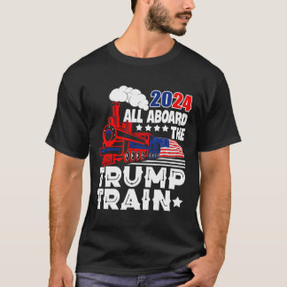 トランプ2024トランプ列車アメリカ合衆国に乗って Tシャツ