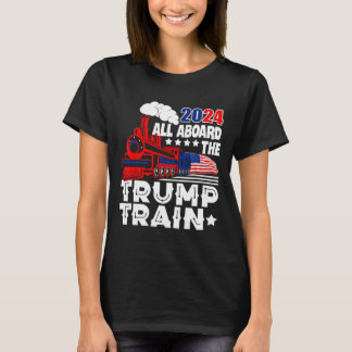 トランプ2024トランプ列車アメリカ合衆国に乗って Tシャツ