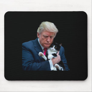 トランプ2024ネコおもしろいメガトランプ猫 マウスパッド