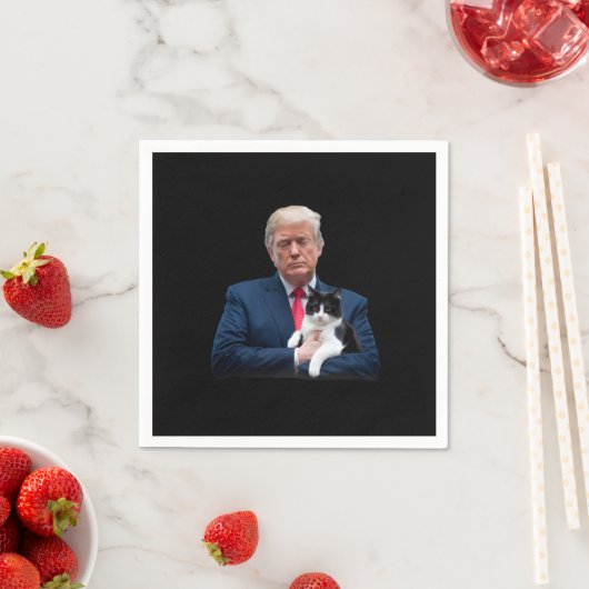 トランプ2024ネコMAGAトおもしろいランプ猫 スタンダードカクテルナプキン (インサイチュ)