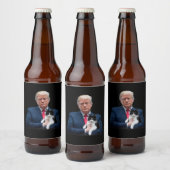 トランプ2024ネコMAGAトおもしろいランプ猫 ビールラベル (ボトル)
