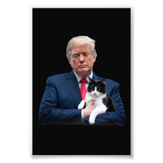 トランプ2024ネコMAGAトおもしろいランプ猫 フォトプリント            (正面)