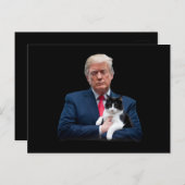 トランプ2024ネコMAGAトおもしろいランプ猫 ポストカード (正面/裏面)