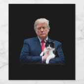 トランプ2024ネコMAGAトおもしろいランプ猫 ワインラベル (シングルラベル)