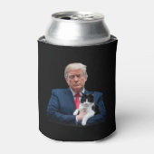 トランプ2024ネコMAGAトおもしろいランプ猫 缶クーラー (缶正面)