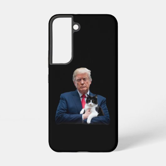 トランプ2024ネコMAGAトおもしろいランプ猫 SAMSUNG GALAXYケース (裏面)