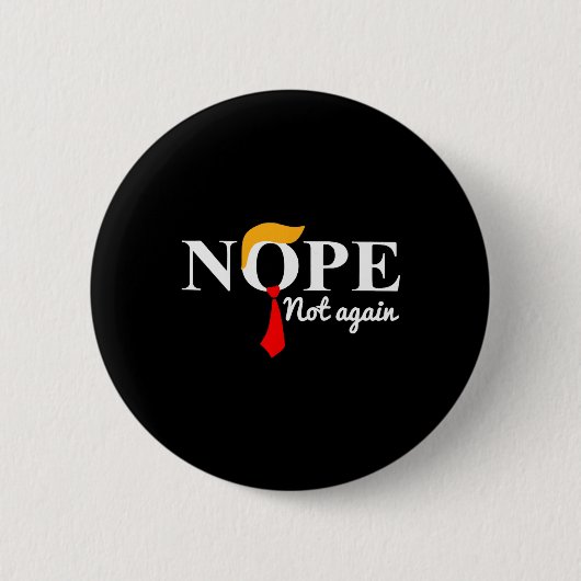 トランプ2024ノーペ再びトランプおもしろいット 缶バッジ (正面)