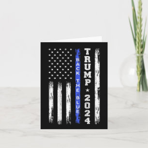 トランプ2024バック青い薄い青い線アメリカ人F カード