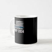 トランプ2024バック青 コーヒーマグカップ (正面左)