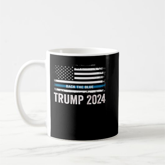 トランプ2024バック青 コーヒーマグカップ (左)
