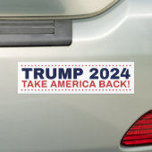 トランプ2024バンパーステッカーアメリカを取り戻せ! バンパーステッカー (車上)