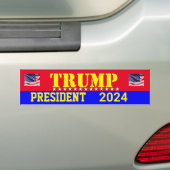 トランプ2024バンパーステッカー バンパーステッカー (車上)