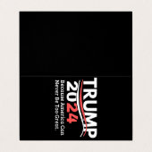 トランプ2024バンパーステッカー 名刺 (外部フラット)