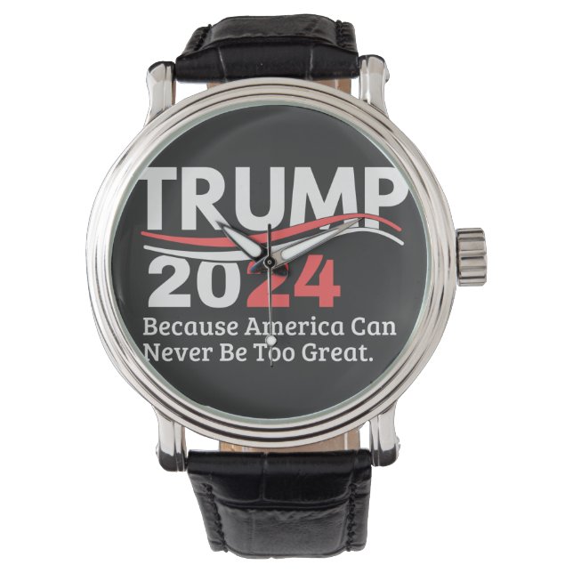 トランプ2024バンパーステッカー 腕時計 (正面)