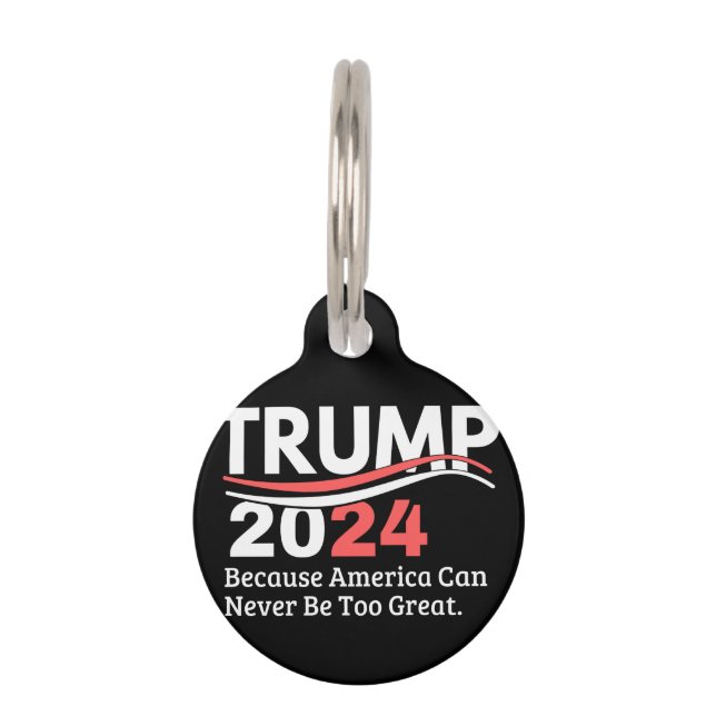 トランプ2024バンパー ペット　ネームタグ (正面)