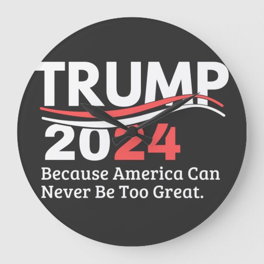 トランプ2024バンパー ラージ壁時計 (正面)