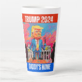 トランプ2024パパの家 カフェラテマグ (正面)