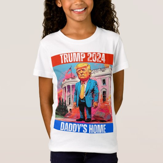 トランプ2024パパの家 Tシャツ (正面)