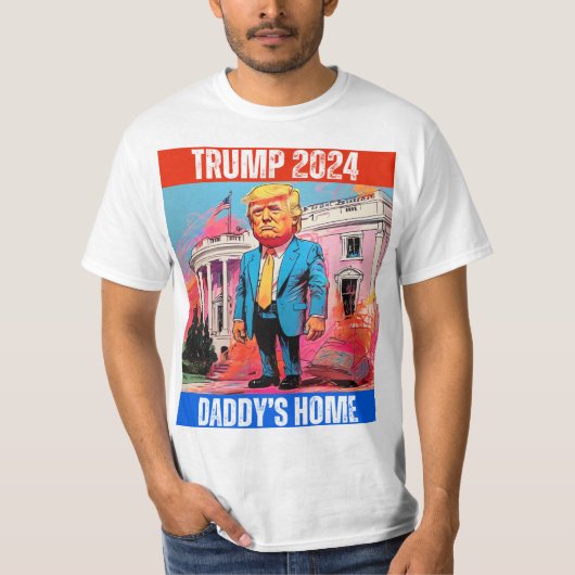 トランプ2024パパの家 Tシャツ (正面)