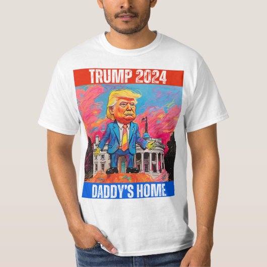 トランプ2024パパの家 Tシャツ (正面)