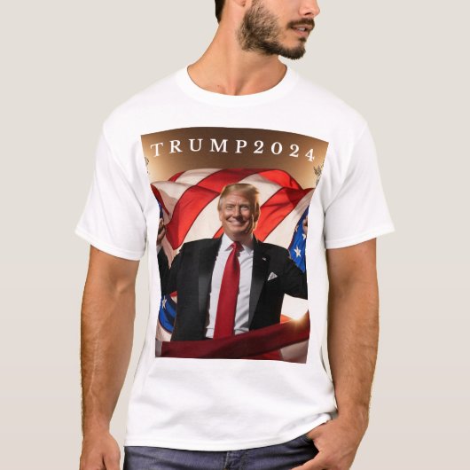"トランプ2024ビジョンはっきりした：と誇りを持った Tシャツ (正面)
