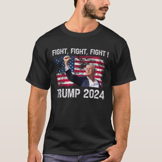 トランプ2024ファイトファイト – トランプ大統領2024 Tシャツ (正面)