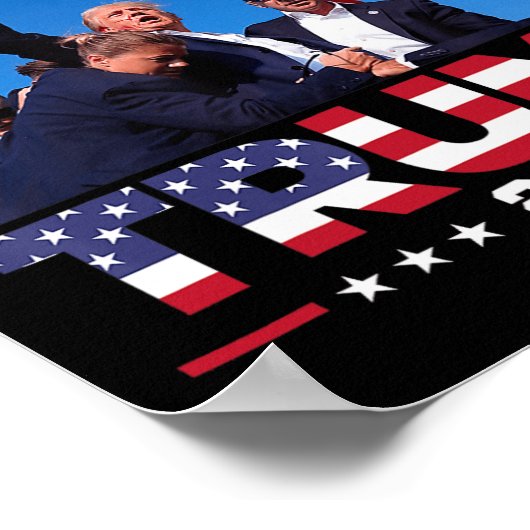 トランプ2024ファイトファースト・ラリー2024アメリカ ポスター (角)