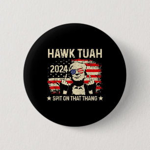 トランプ2024フラグおかしなホークタッシュ中指24 V 缶バッジ