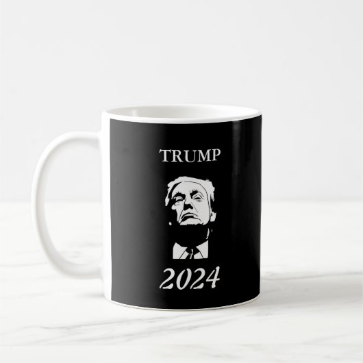トランプ2024ブラックマグカップ コーヒーマグカップ (左)