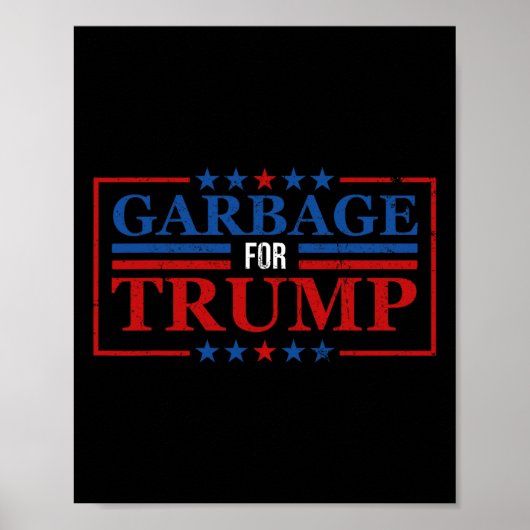 トランプ2024プレ用のトランプシャツのごみ ポスター (正面)