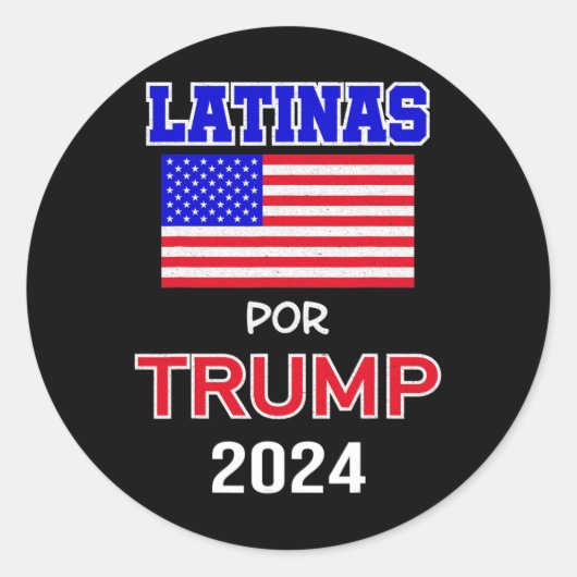 トランプ2024プロトランプギフト用 – Latinas Por Trump ラウンドシール (正面)