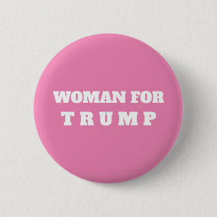 トランプ2024ボタンの女性 缶バッジ
