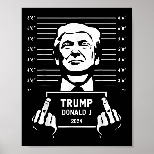 トランプ2024ムグショットスタイルポスター ポスター (正面)