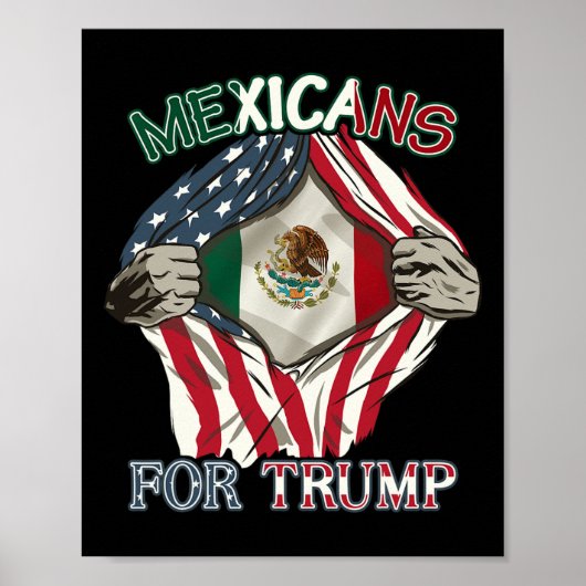 トランプ2024メキシコ米国友好国旗のために ポスター (正面)