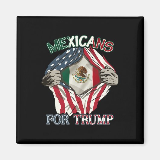 トランプ2024メキシコ米国友好国旗のために マグネット (正面)