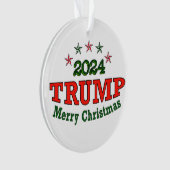 トランプ2024メリークリスマスアクリル オーナメント (正面)